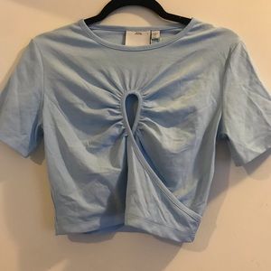 CMEO COLLECTIVE T SHIRT. NWT-size small. Baby blue